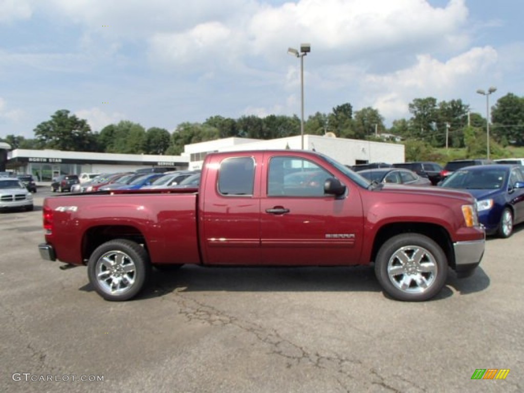 2013 Sierra 1500 SLE Extended Cab 4x4 - Sonoma Red Metallic / Ebony photo #5