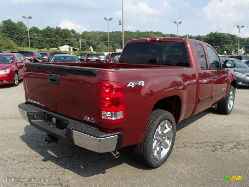 2013 Sierra 1500 SLE Extended Cab 4x4 - Sonoma Red Metallic / Ebony photo #6