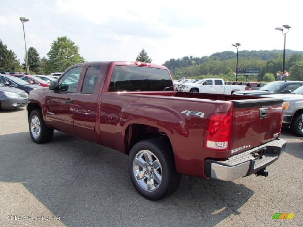 2013 Sierra 1500 SLE Extended Cab 4x4 - Sonoma Red Metallic / Ebony photo #8