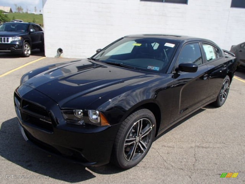 Pitch Black 2014 Dodge Charger SXT Plus AWD Exterior Photo #85197390