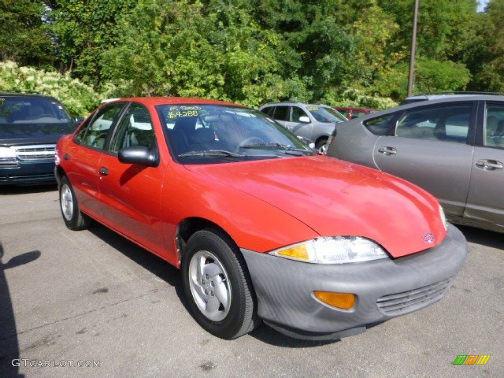 1999 Cavalier Sedan - Bright Red / Graphite photo #1