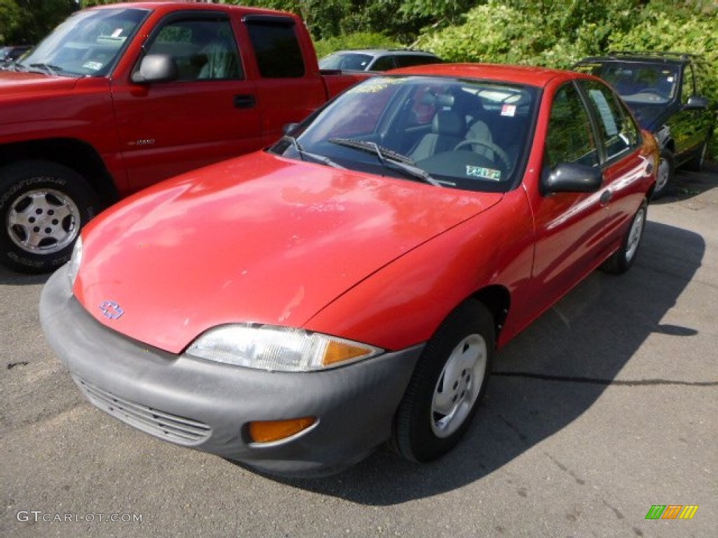 1999 Cavalier Sedan - Bright Red / Graphite photo #5