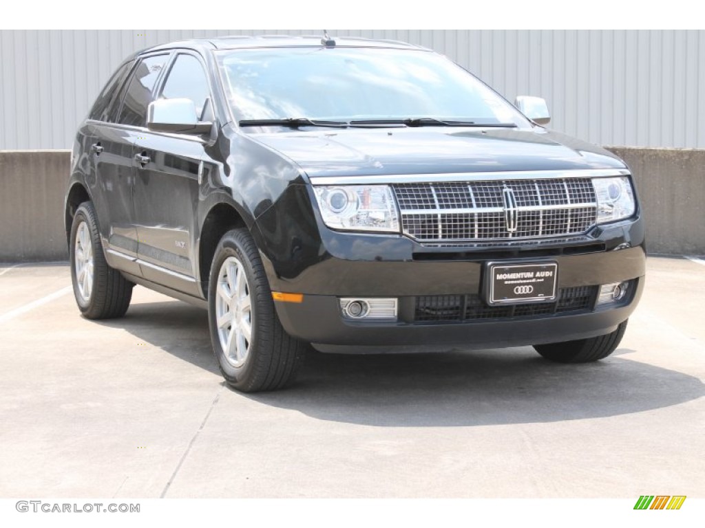 2008 MKX  - Black Clearcoat / Medium Light Stone photo #1