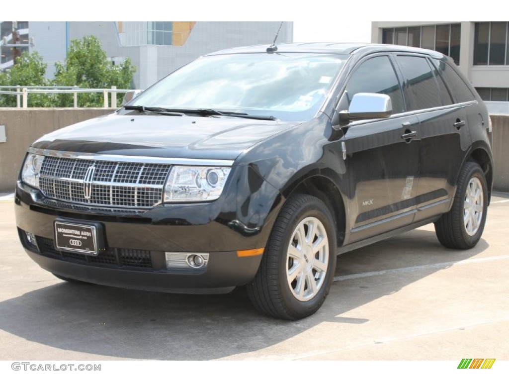 2008 MKX  - Black Clearcoat / Medium Light Stone photo #3