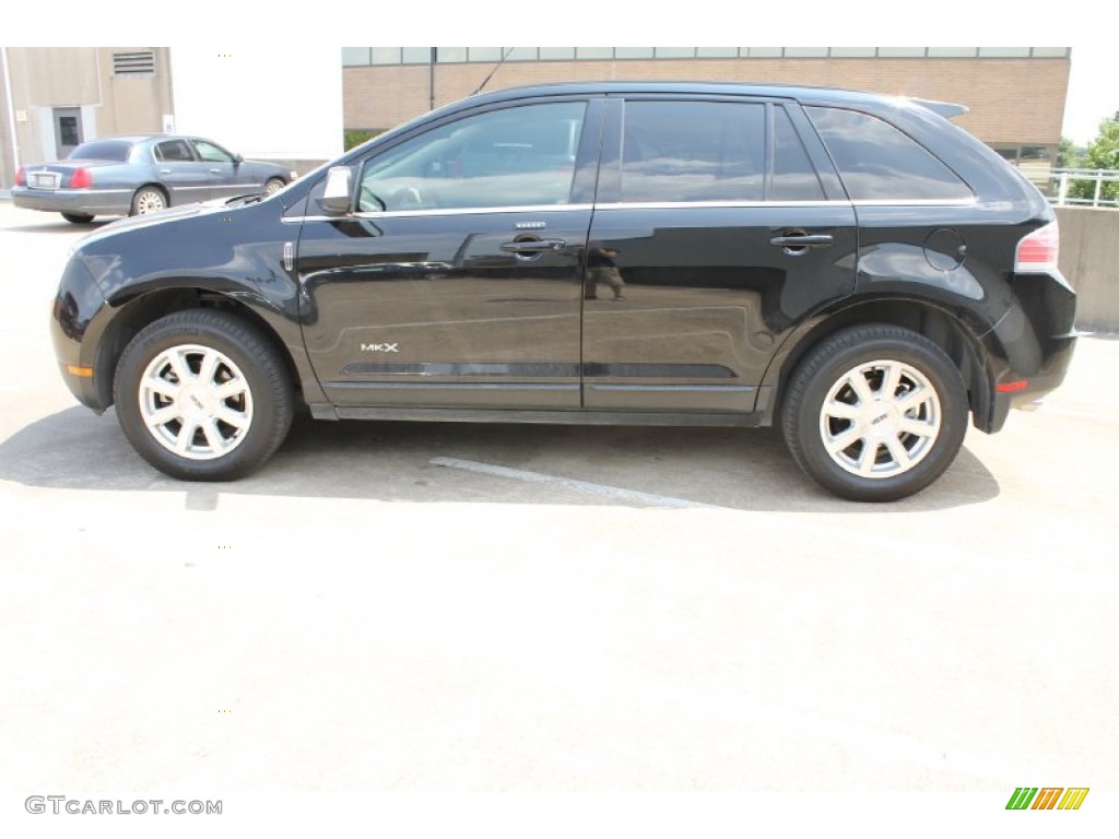 2008 MKX  - Black Clearcoat / Medium Light Stone photo #4