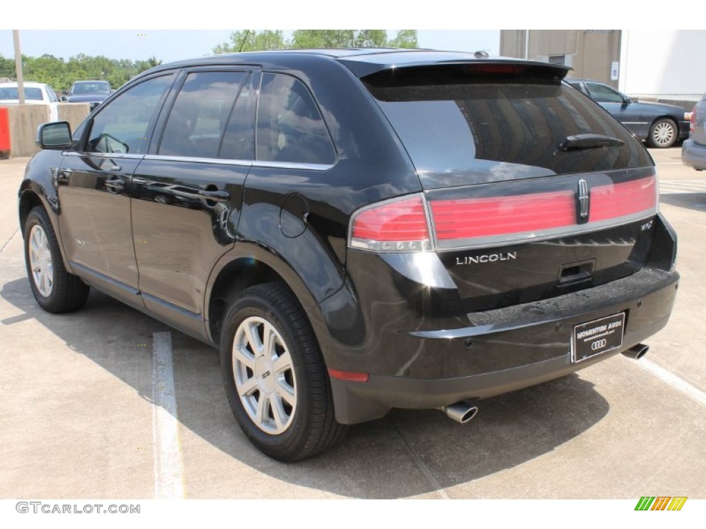 2008 MKX  - Black Clearcoat / Medium Light Stone photo #6