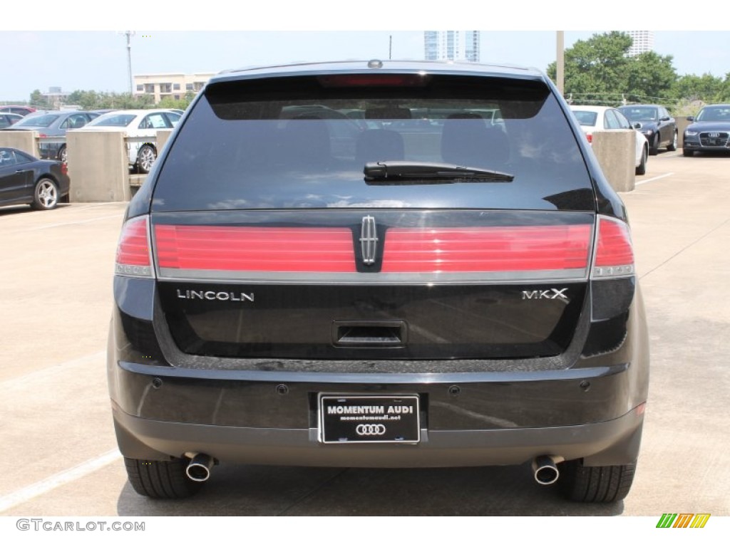 2008 MKX  - Black Clearcoat / Medium Light Stone photo #7