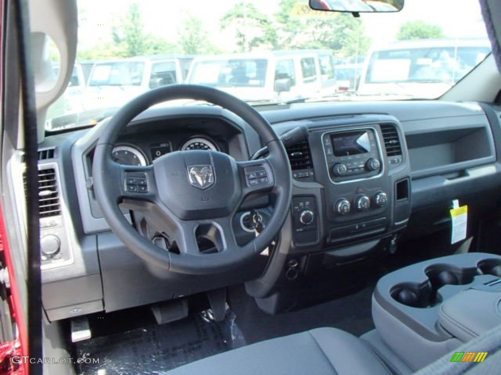 2014 Ram 1500 Tradesman Quad Cab 4x4 Black/Diesel Gray Dashboard Photo #85199405