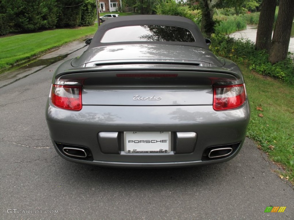 2008 911 Turbo Cabriolet - Meteor Grey Metallic / Black/Carrera Red photo #5