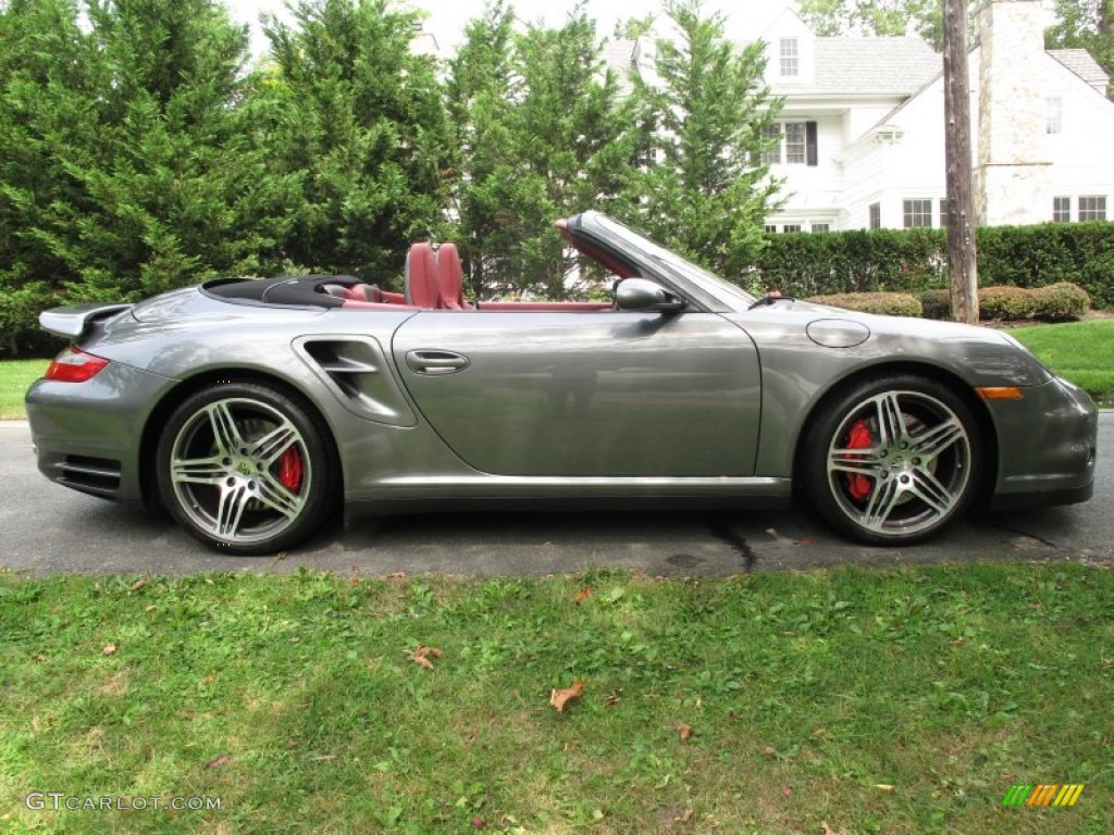 Meteor Grey Metallic 2008 Porsche 911 Turbo Cabriolet Exterior Photo #85199858