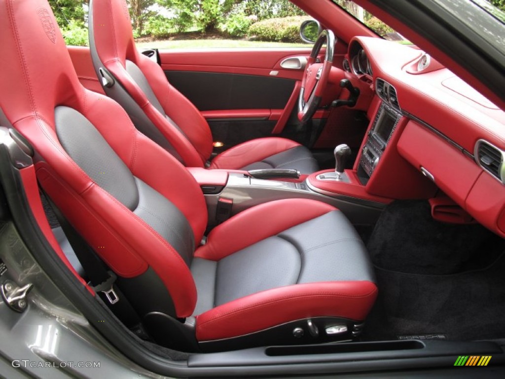 Black/Carrera Red Interior 2008 Porsche 911 Turbo Cabriolet Photo #85200068