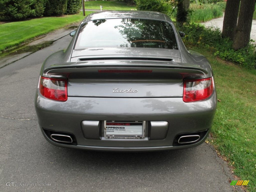 2007 911 Turbo Coupe - Meteor Grey Metallic / Black/Terracotta photo #5