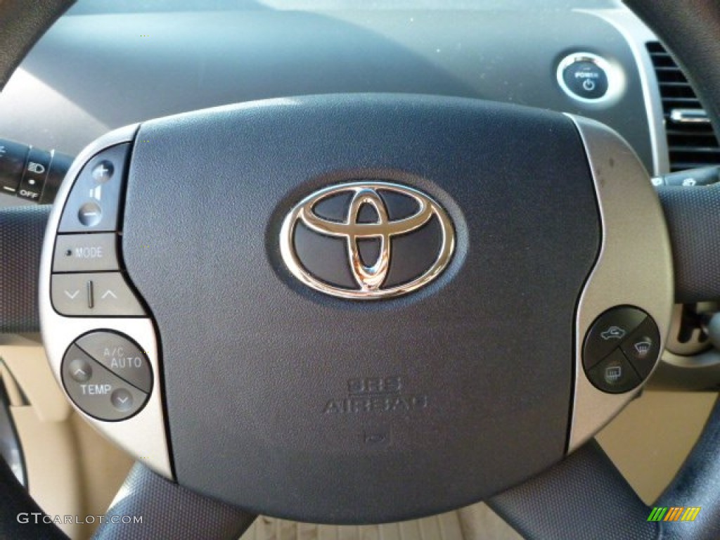 2005 Prius Hybrid - Tideland Gray Green Pearl / Ivory/Brown photo #17