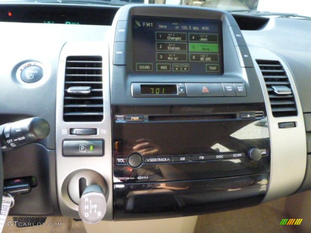 2005 Prius Hybrid - Tideland Gray Green Pearl / Ivory/Brown photo #18