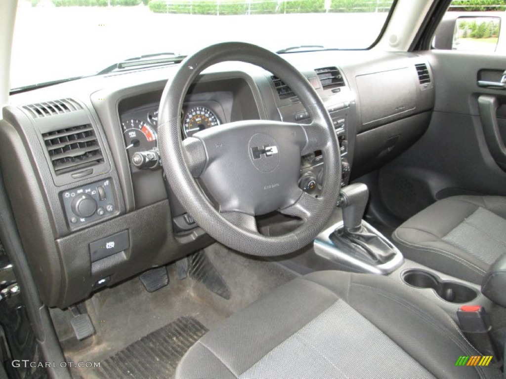 Ebony Black Interior 2006 Hummer H3 Standard H3 Model Photo #85205567