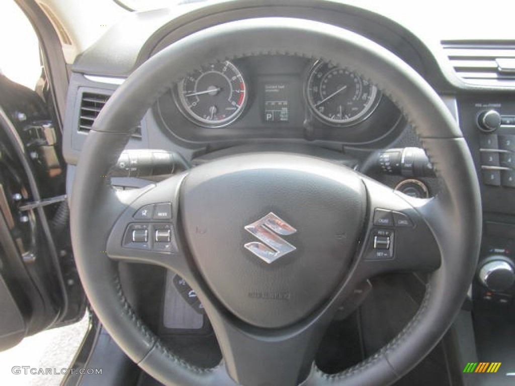 2013 Suzuki Kizashi SE AWD Black Steering Wheel Photo #85205918