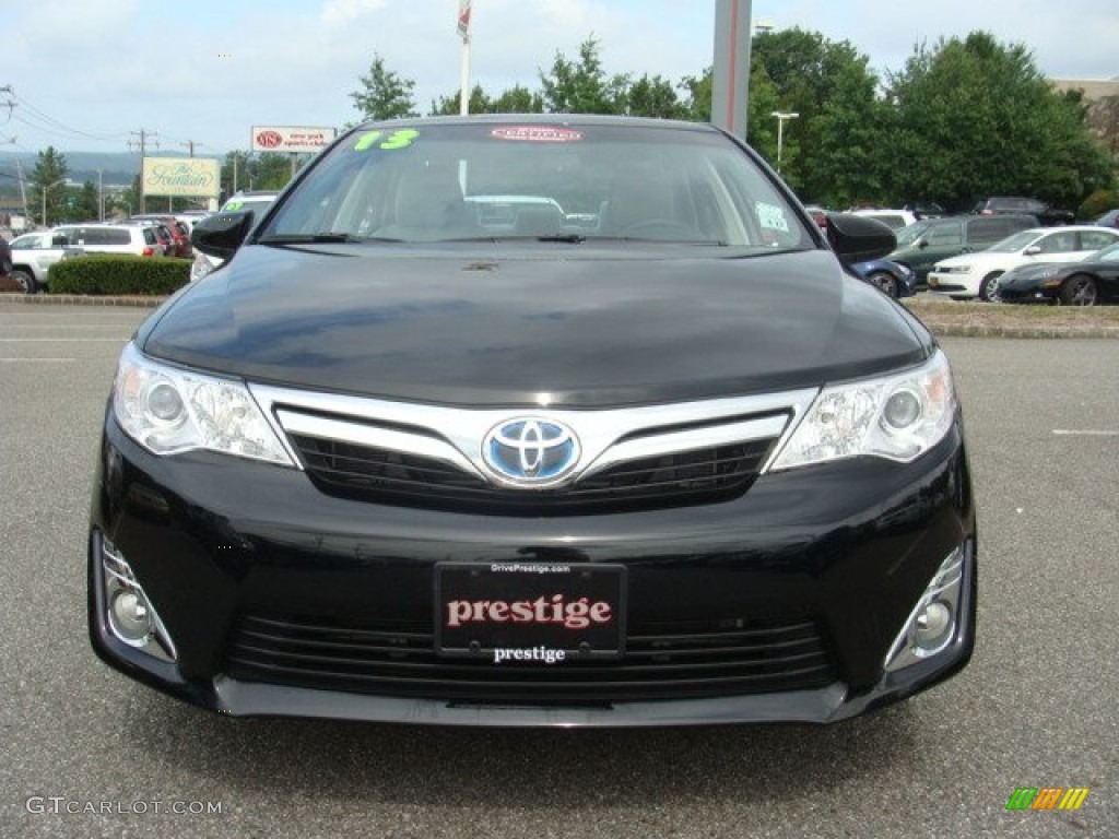 2013 Camry Hybrid XLE - Attitude Black Metallic / Light Gray photo #2