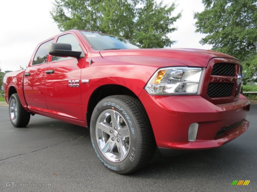 2014 1500 Express Crew Cab - Deep Cherry Red Crystal Pearl / Black/Diesel Gray photo #4