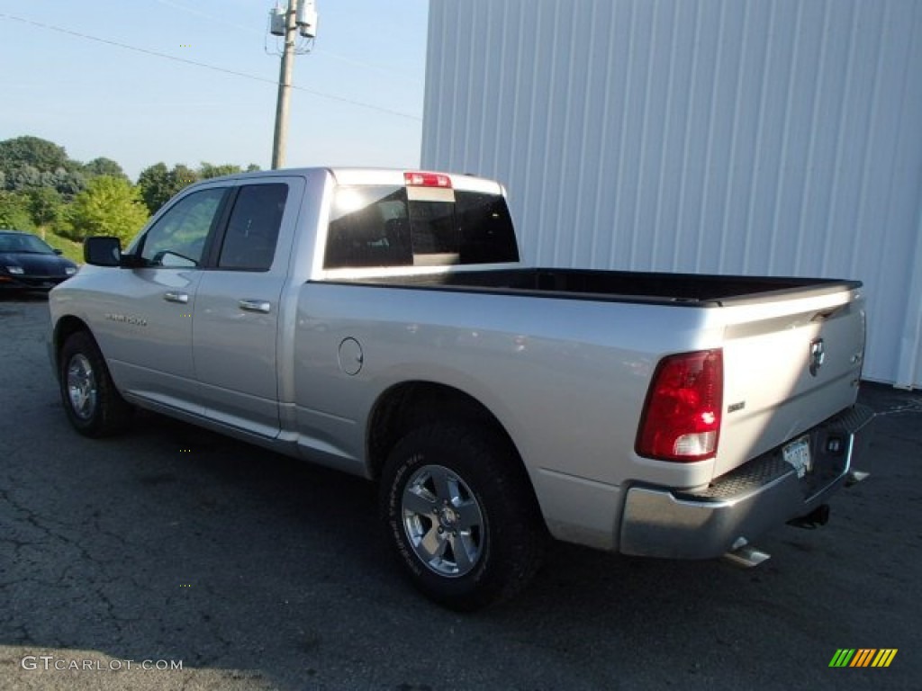 2011 Ram 1500 SLT Quad Cab 4x4 - Bright Silver Metallic / Dark Slate Gray/Medium Graystone photo #8