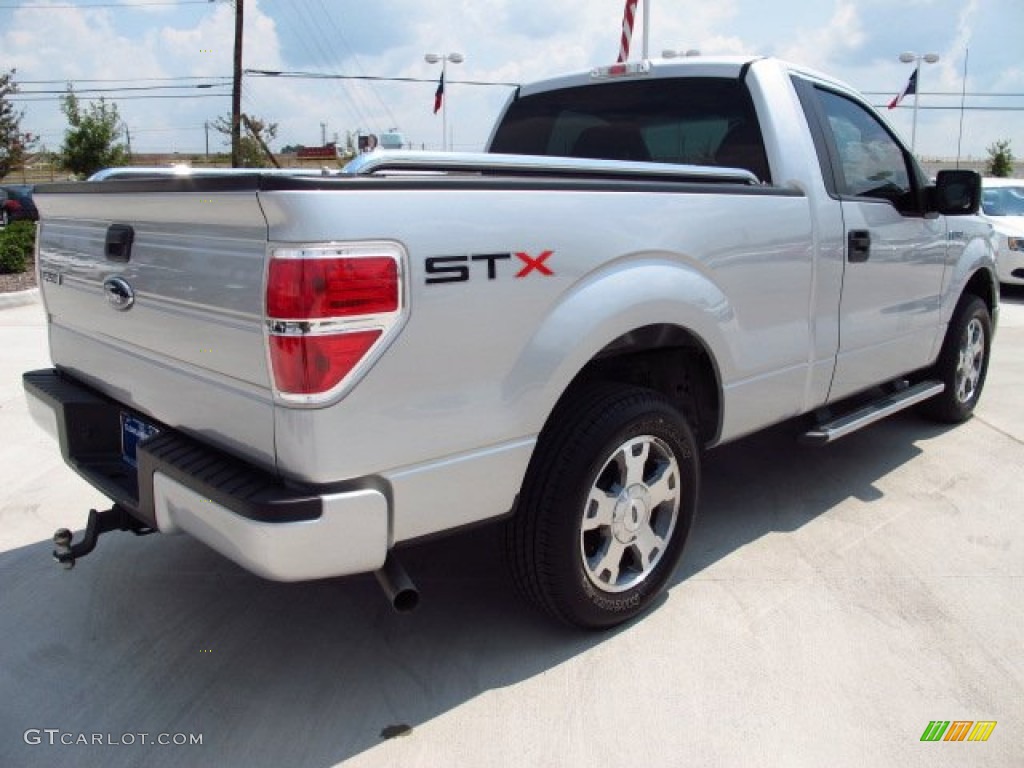 2010 F150 STX Regular Cab - Ingot Silver Metallic / Black photo #6