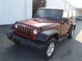 2007 Red Rock Crystal Pearl Jeep Wrangler Unlimited X 4x4  photo #2