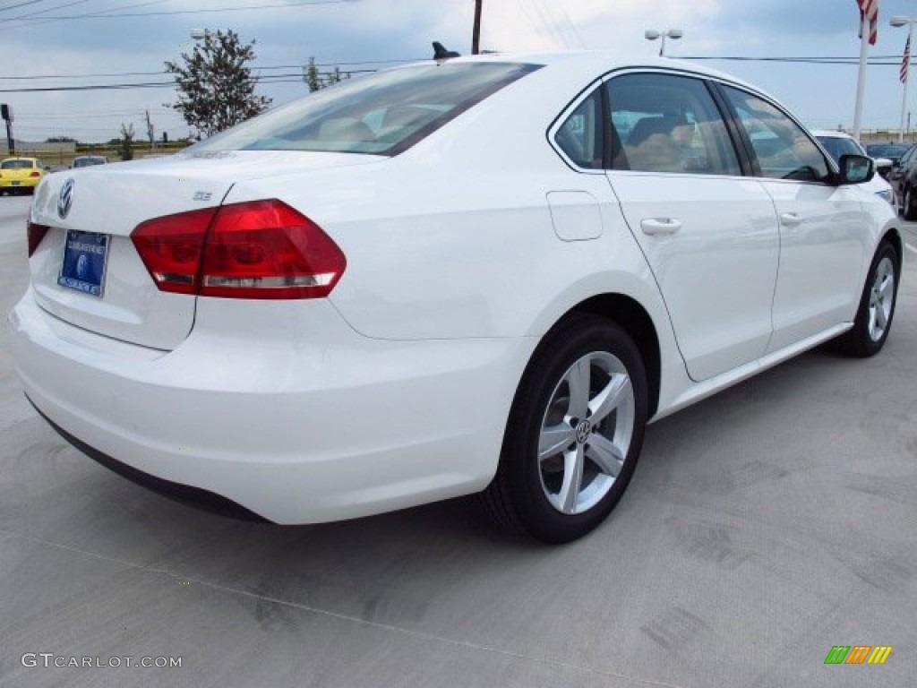 2014 Passat 2.5L SE - Candy White / Cornsilk Beige photo #6