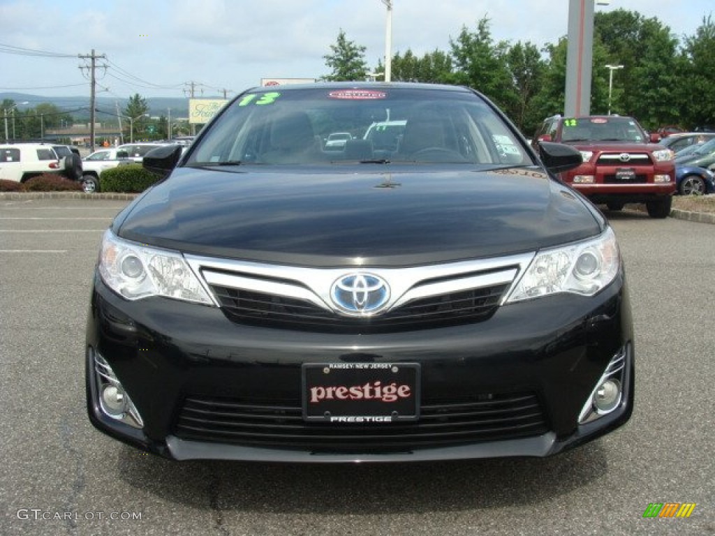 2013 Camry Hybrid XLE - Attitude Black Metallic / Light Gray photo #2