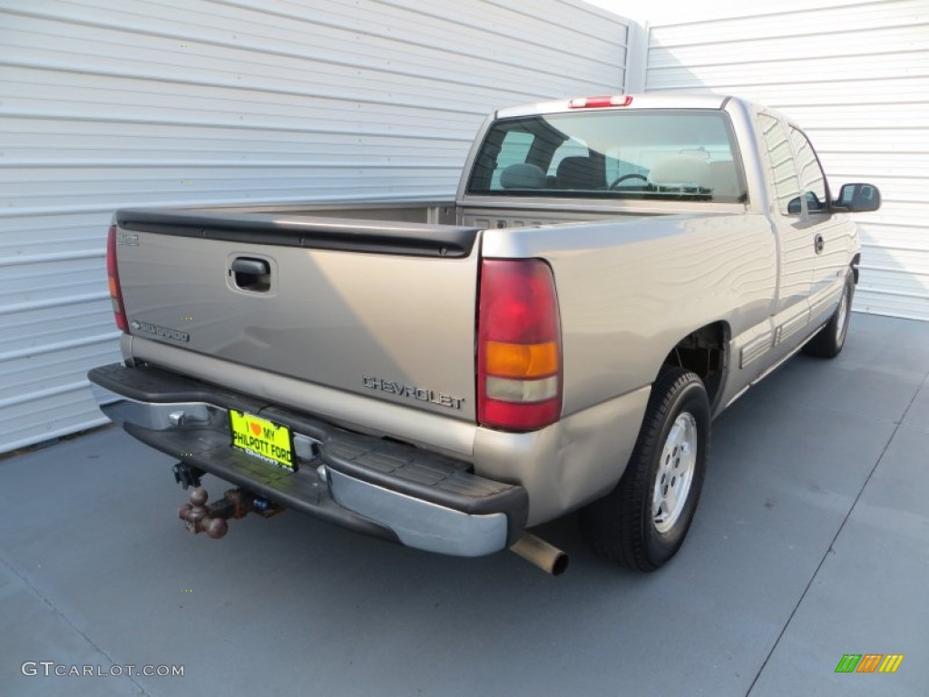 2000 Silverado 1500 LS Extended Cab - Light Pewter Metallic / Graphite photo #4