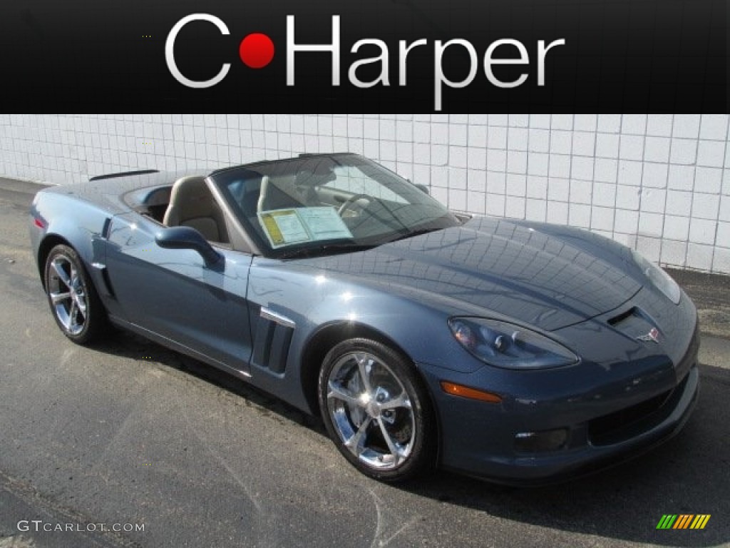 2011 Corvette Grand Sport Convertible - Supersonic Blue Metallic / Cashmere photo #1