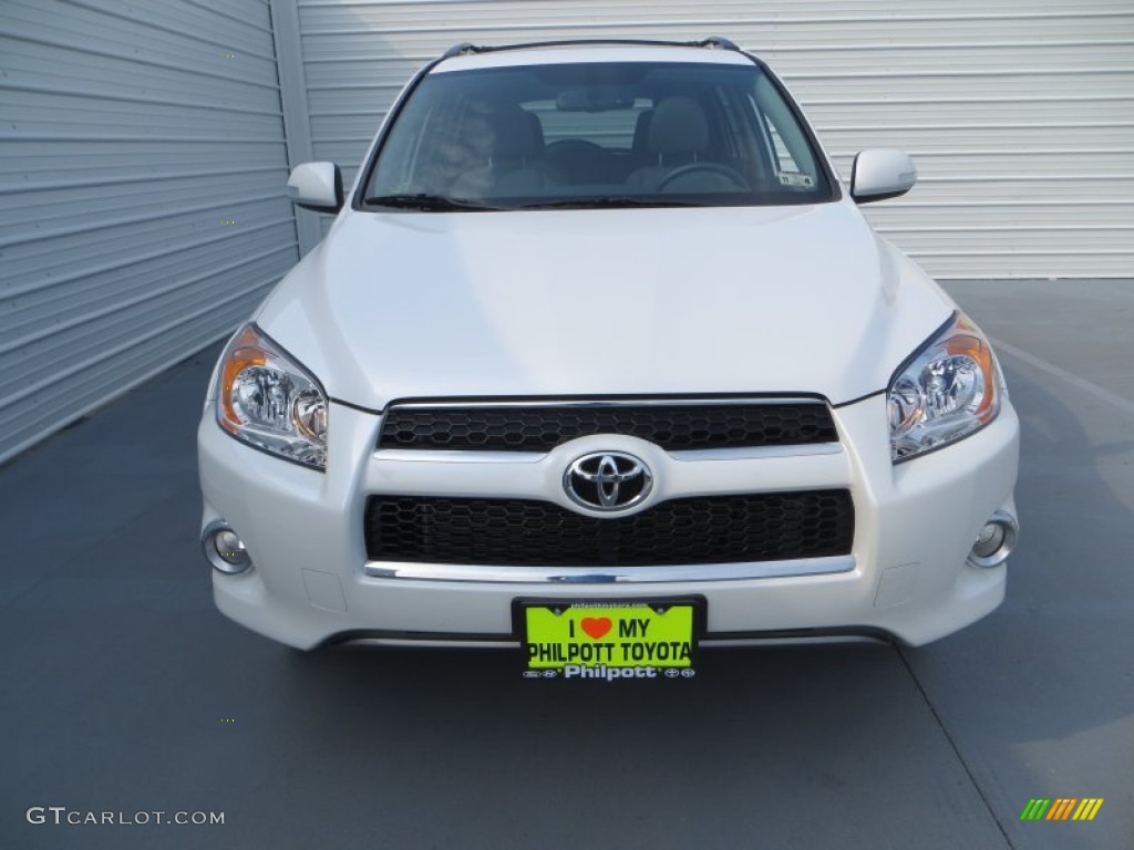 2012 RAV4 Limited - Blizzard White Pearl / Ash photo #8