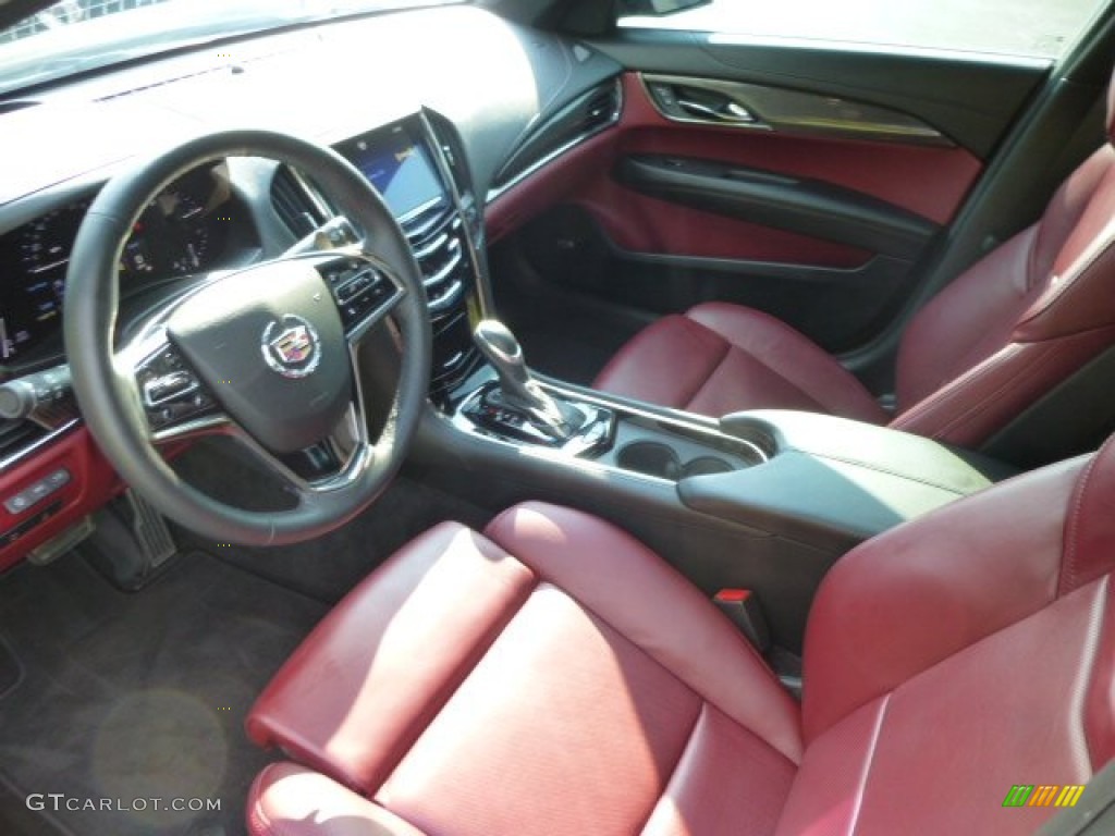 Morello Red/Jet Black Accents Interior 2013 Cadillac ATS 3.6L Premium AWD Photo #85212423