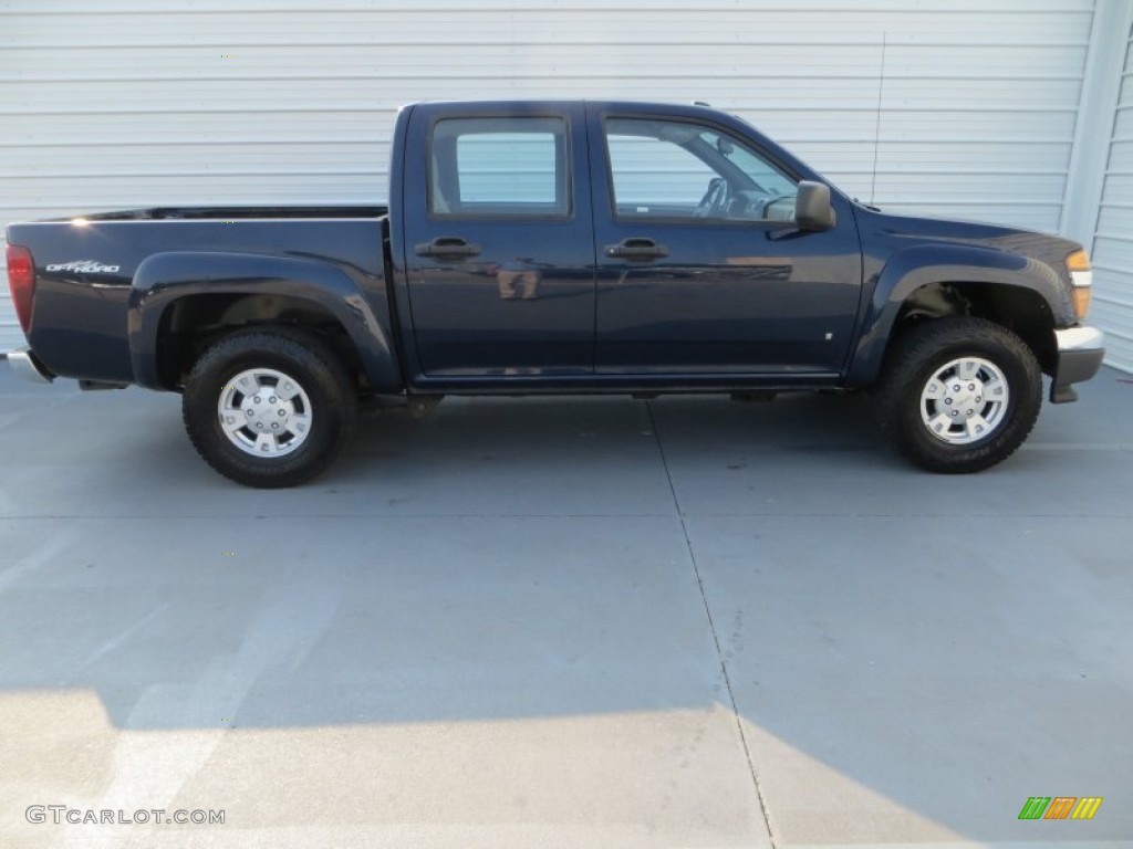 2008 Canyon SLE Crew Cab - Midnight Blue Metallic / Light Tan photo #3
