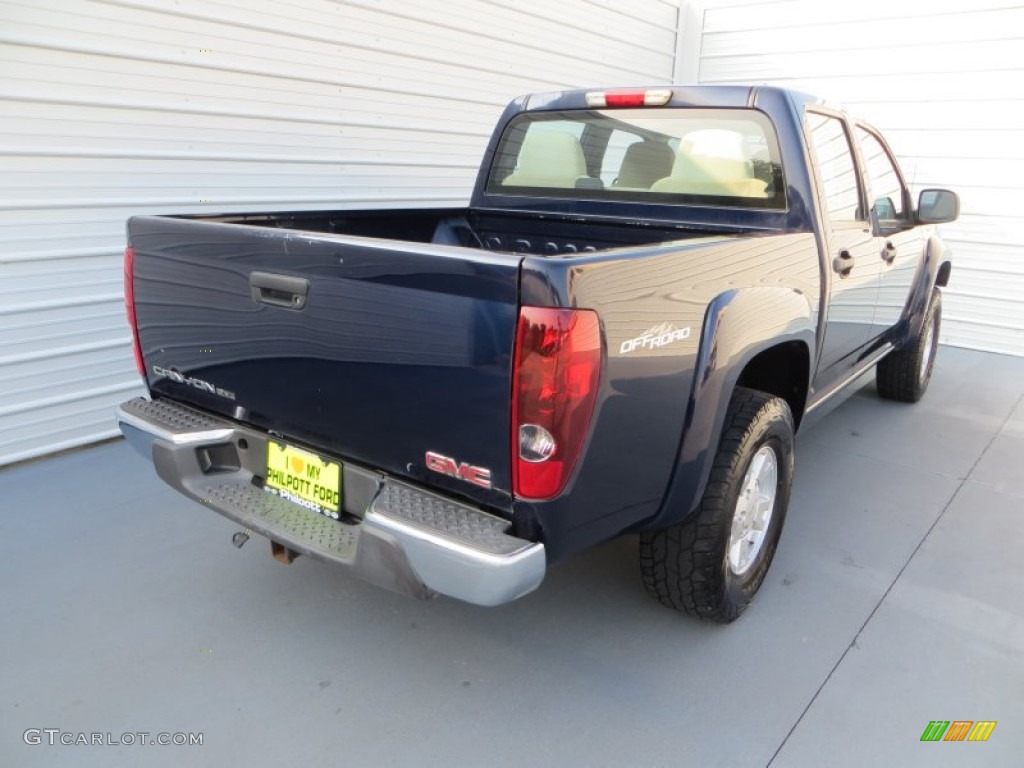 2008 Canyon SLE Crew Cab - Midnight Blue Metallic / Light Tan photo #4