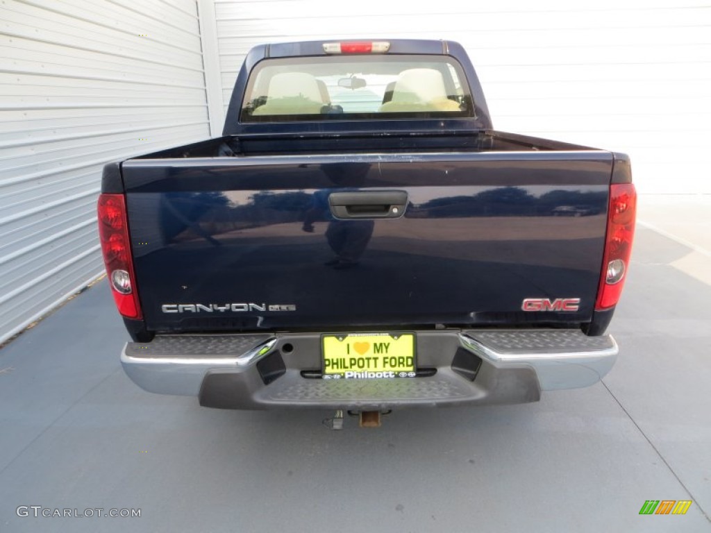 2008 Canyon SLE Crew Cab - Midnight Blue Metallic / Light Tan photo #5