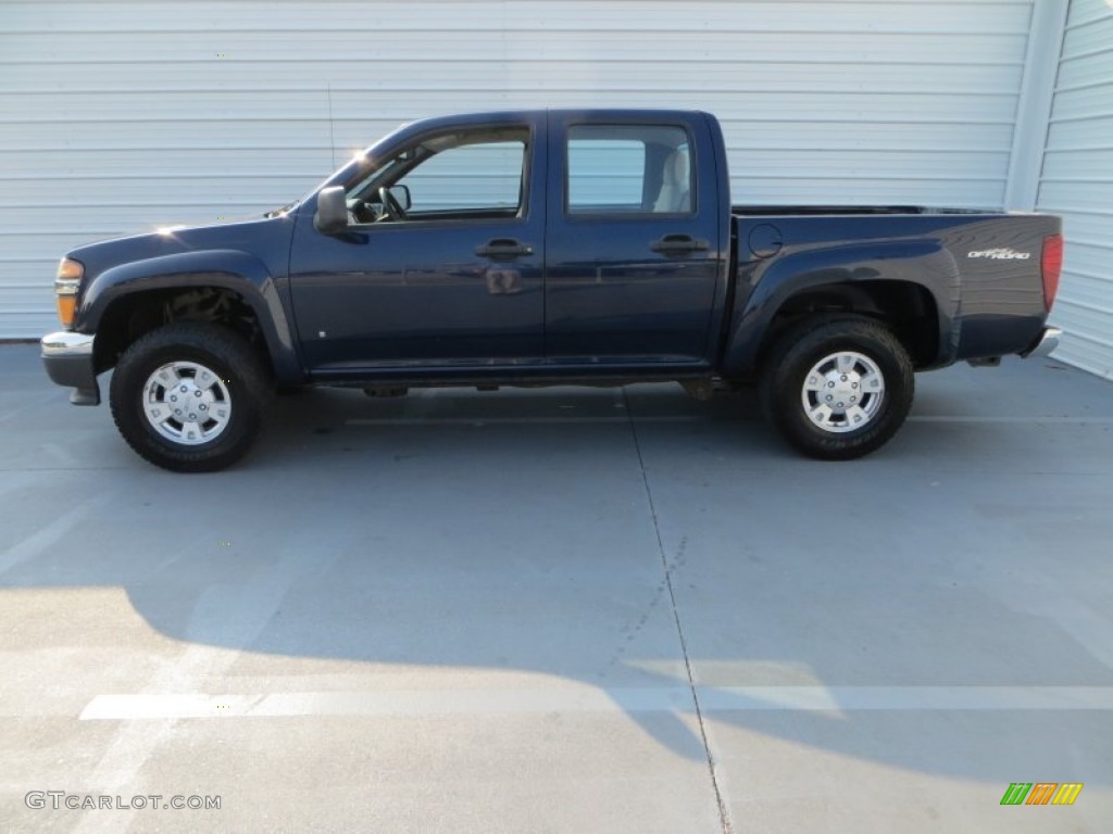 2008 Canyon SLE Crew Cab - Midnight Blue Metallic / Light Tan photo #6