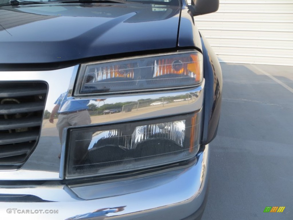 2008 Canyon SLE Crew Cab - Midnight Blue Metallic / Light Tan photo #9