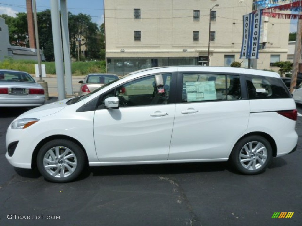 2013 MAZDA5 Sport - Crystal White Pearl / Sand photo #2