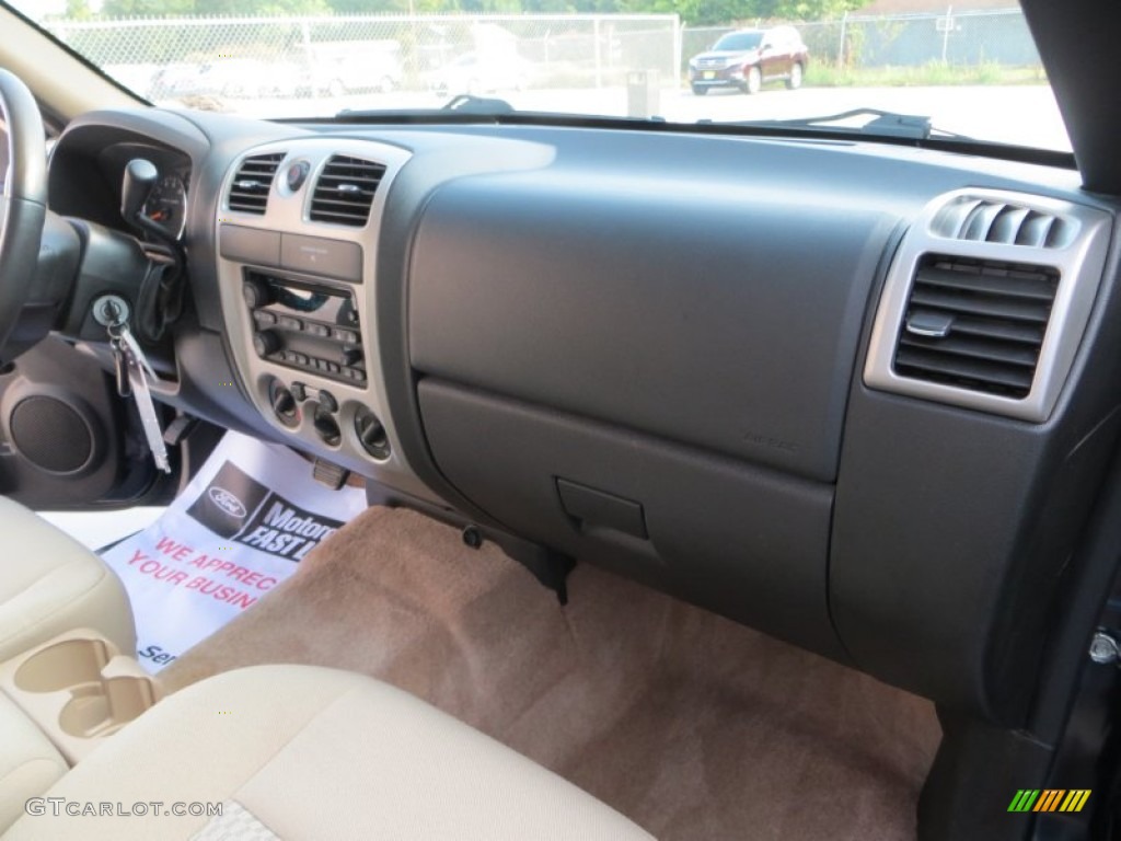 2008 Canyon SLE Crew Cab - Midnight Blue Metallic / Light Tan photo #21