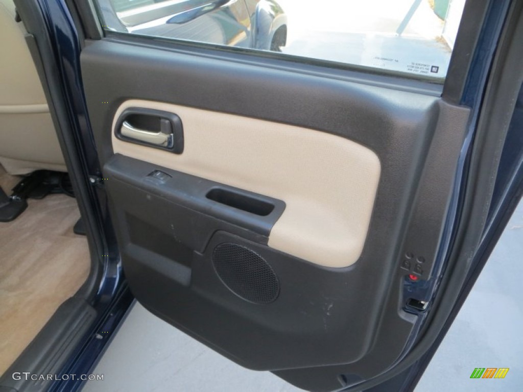 2008 Canyon SLE Crew Cab - Midnight Blue Metallic / Light Tan photo #23