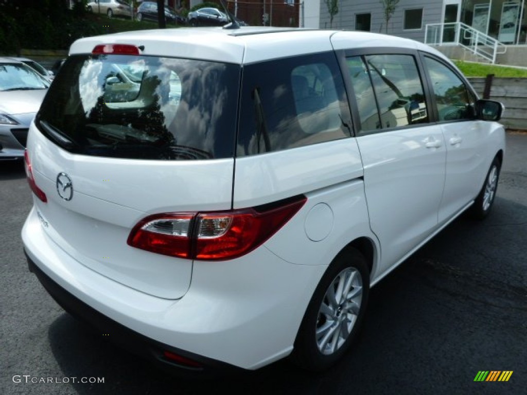 2013 MAZDA5 Sport - Crystal White Pearl / Sand photo #5