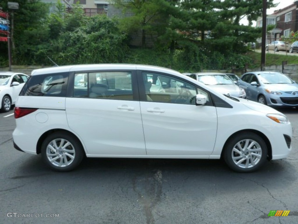 2013 MAZDA5 Sport - Crystal White Pearl / Sand photo #6