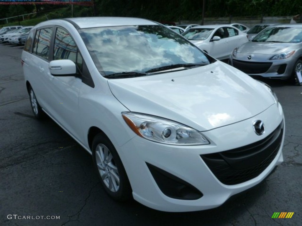 2013 MAZDA5 Sport - Crystal White Pearl / Sand photo #7