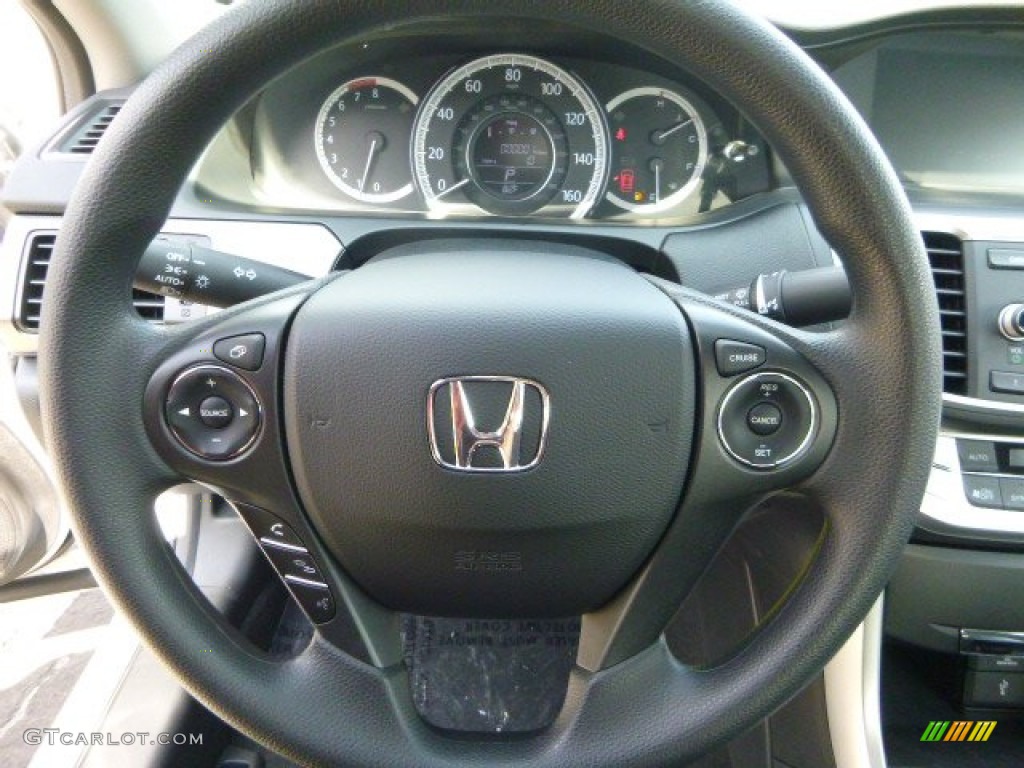 2014 Honda Accord LX Sedan Black Steering Wheel Photo #85216779