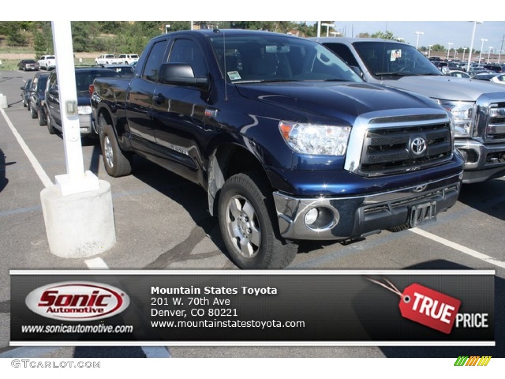 2010 Tundra Double Cab 4x4 - Nautical Blue Metallic / Graphite Gray photo #1