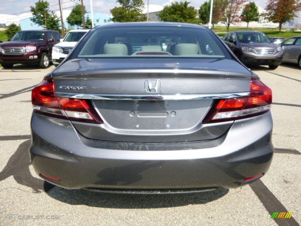 2013 Civic EX-L Sedan - Polished Metal Metallic / Gray photo #4