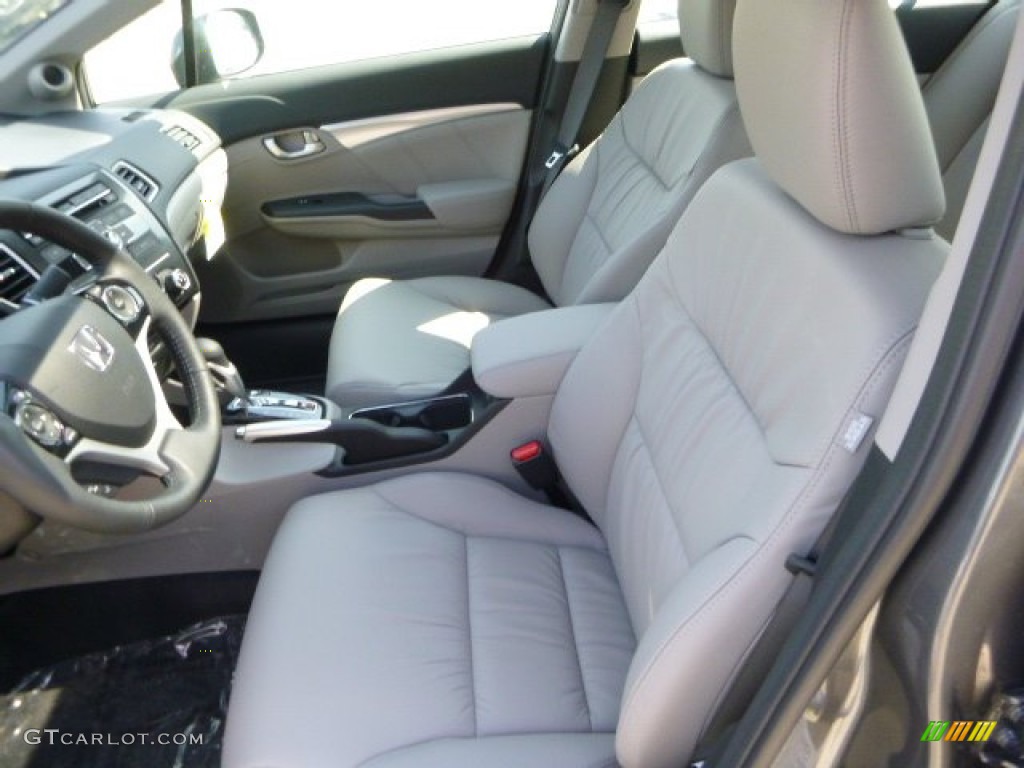 2013 Civic EX-L Sedan - Polished Metal Metallic / Gray photo #10