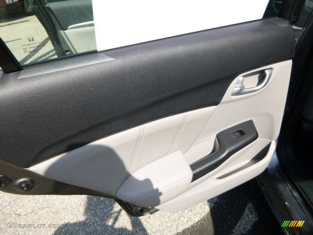 2013 Civic EX-L Sedan - Polished Metal Metallic / Gray photo #13