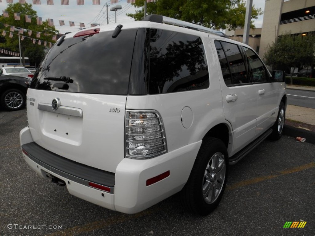 2010 Mountaineer V6 Premier AWD - White Platinum Tri-Coat Metallic / Camel photo #6