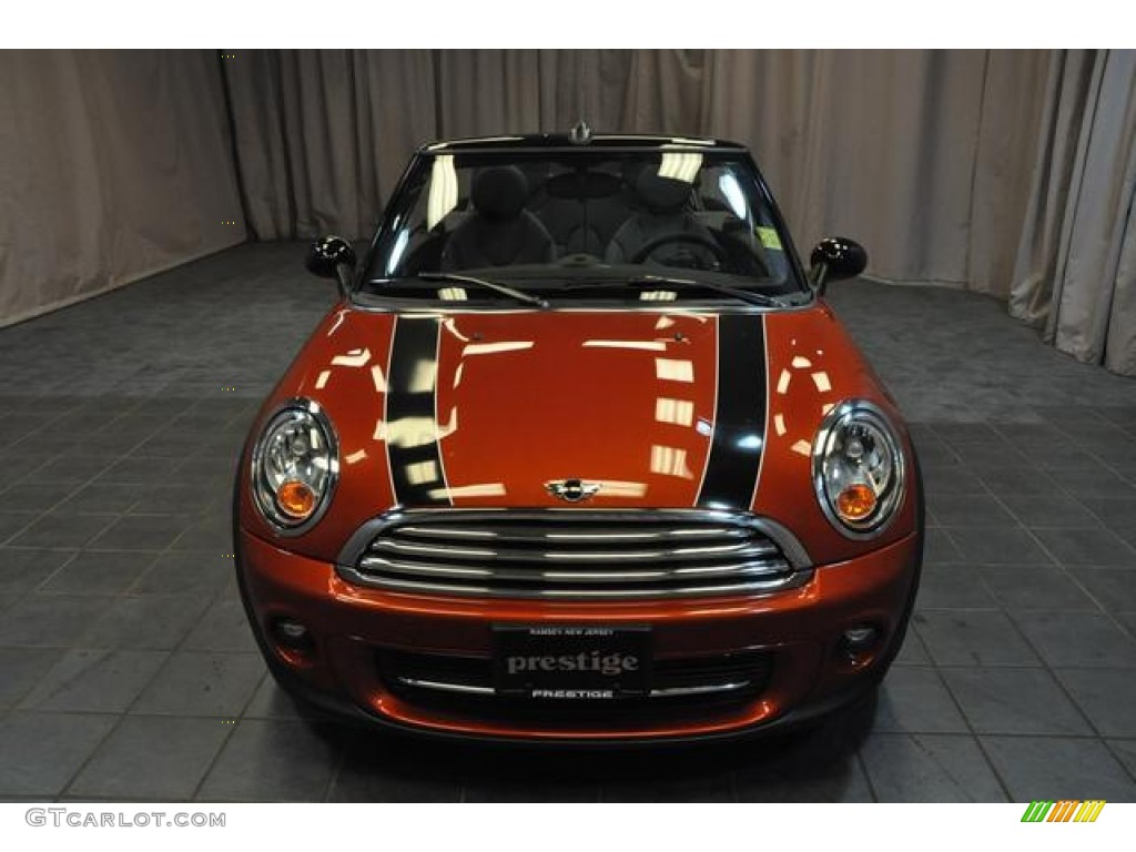 2014 Cooper Convertible - Spice Orange Metallic / Carbon Black photo #3