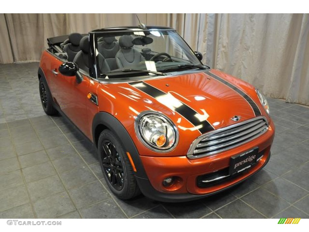 2014 Cooper Convertible - Spice Orange Metallic / Carbon Black photo #4